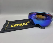COPOZZ G1 Blue Polarized Adult Lenses Magnetic Snow Goggle New With Bag 24.5%VLT