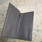PRADA Grey Women’s Checkbook Wallet Logo Accent Folding Card Slots Zip Pocket — photo 1