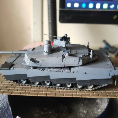 3D Printed 1/72 American Abrams X Tank Model Finished Product