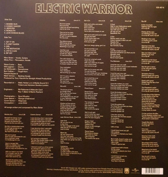 T. REX-Electric Warrior-Vinyl LP-Brand New/Still sealed_LAS0323190 - Image 2 of 2
