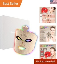 Portable 7 Color LED Face Therapy Mask - Lightweight Eye Protection Included