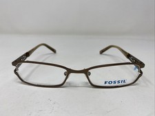 Fossil VALORIE ESL 49-18-135 Coffee Brown Metal Full Rim Eyeglasses Frame K57
