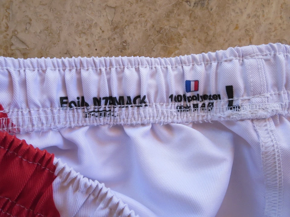 Short rugby NTK EMILE NTAMAK blanc jaune rouge L - Photo 3/4