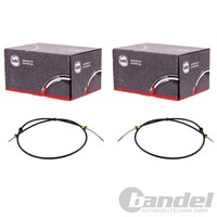 2X A.B.S. Handbremsseil Seilzug Hinten Beidseitig Passend FüR Renault Express