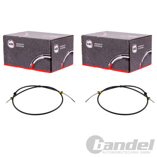 2X A.B.S. Handbremsseil Seilzug Hinten Beidseitig Passend FüR Renault Express-image