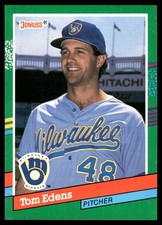 Tom Edens 1991 Donruss #590 Brewers MLB READ FREE SHIPPING AutographDen