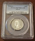 1998-S SILVER PROOF WASHINGTON QUARTER - PCGS PR70DCAM (PERFECT GRADE)