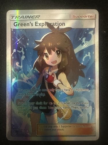 2019 Pokemon Unbroken Bonds Green’s Exploration 209/214 Full Art Trainer Ul Rare