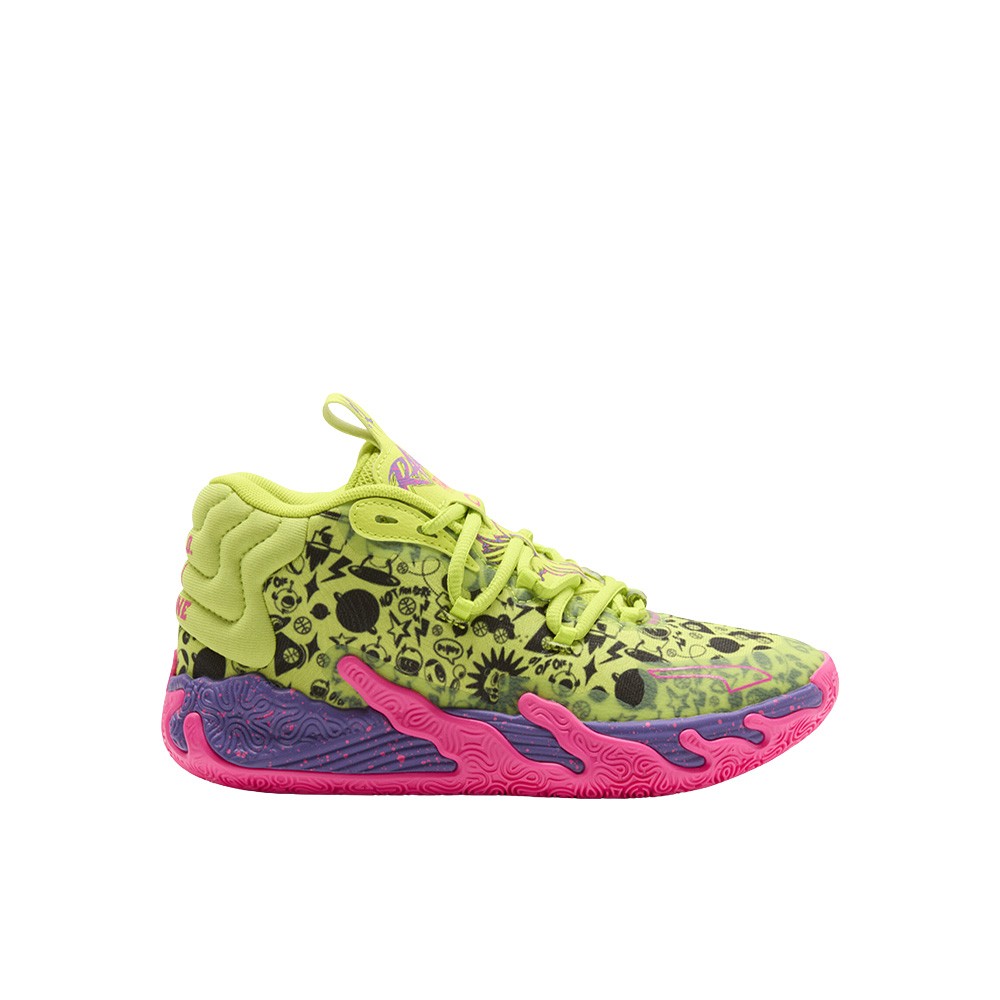 PUMA  X Lamelo Ball Mb.03 Not From Here Basketball  Youth Girls Yellow Sneakers