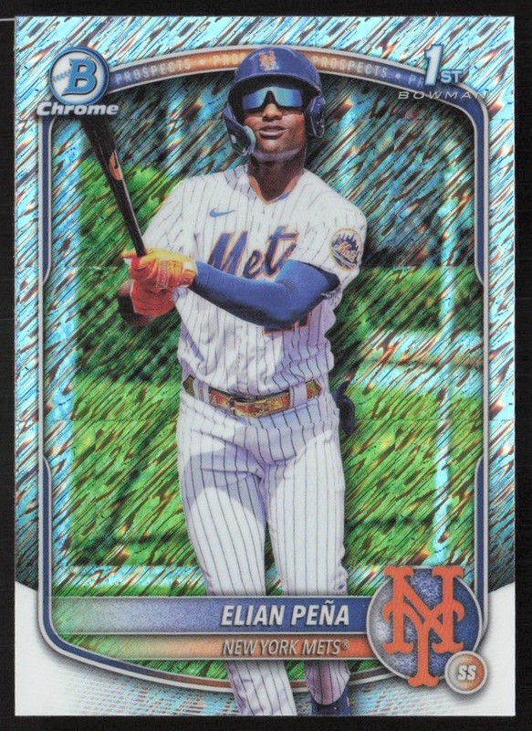 2025 Bowman Chrome Prospects Shimmer Refractor Elian Pena #BCP-155 GS1