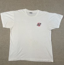 Vintage Bechtel T-Shirt White Mens XL Single Stitch Vtg 90s Y2K*Flaws*