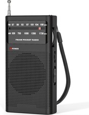 Goodes AM FM Radio Portable for Home Outdoor, Transistor 2AA New-Black