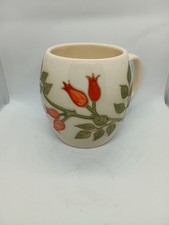 Moorcroft Keramik Becher Hagebutte Sally Tuffin Fassform, keine Risse, Vintage