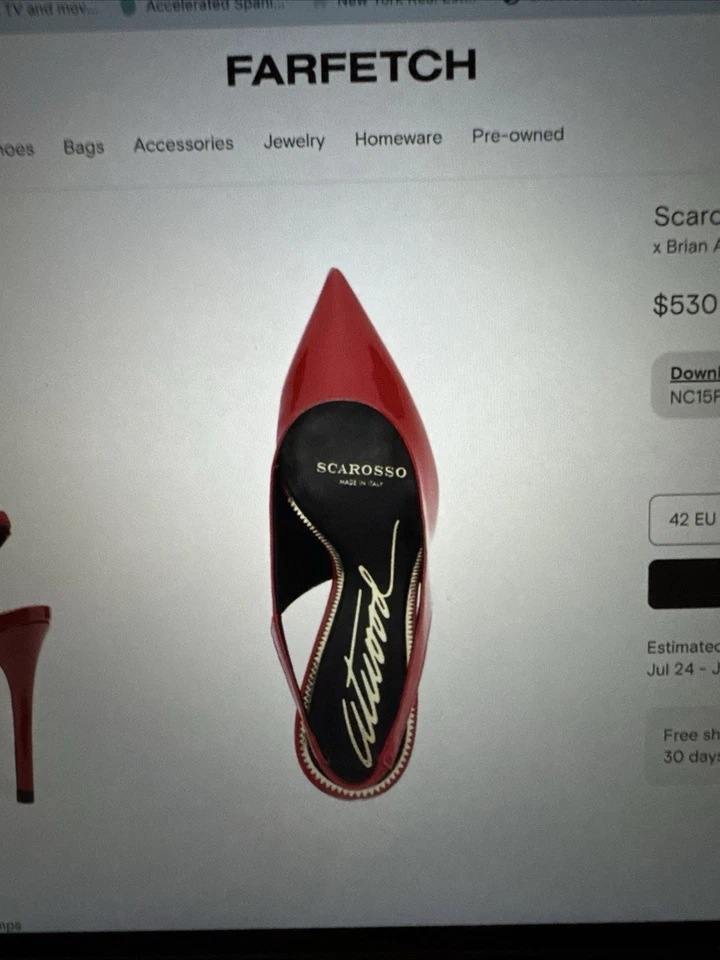 Scarosso x Brian Atwood Sutton slingback pumps 42/11 - Image 3 of 4