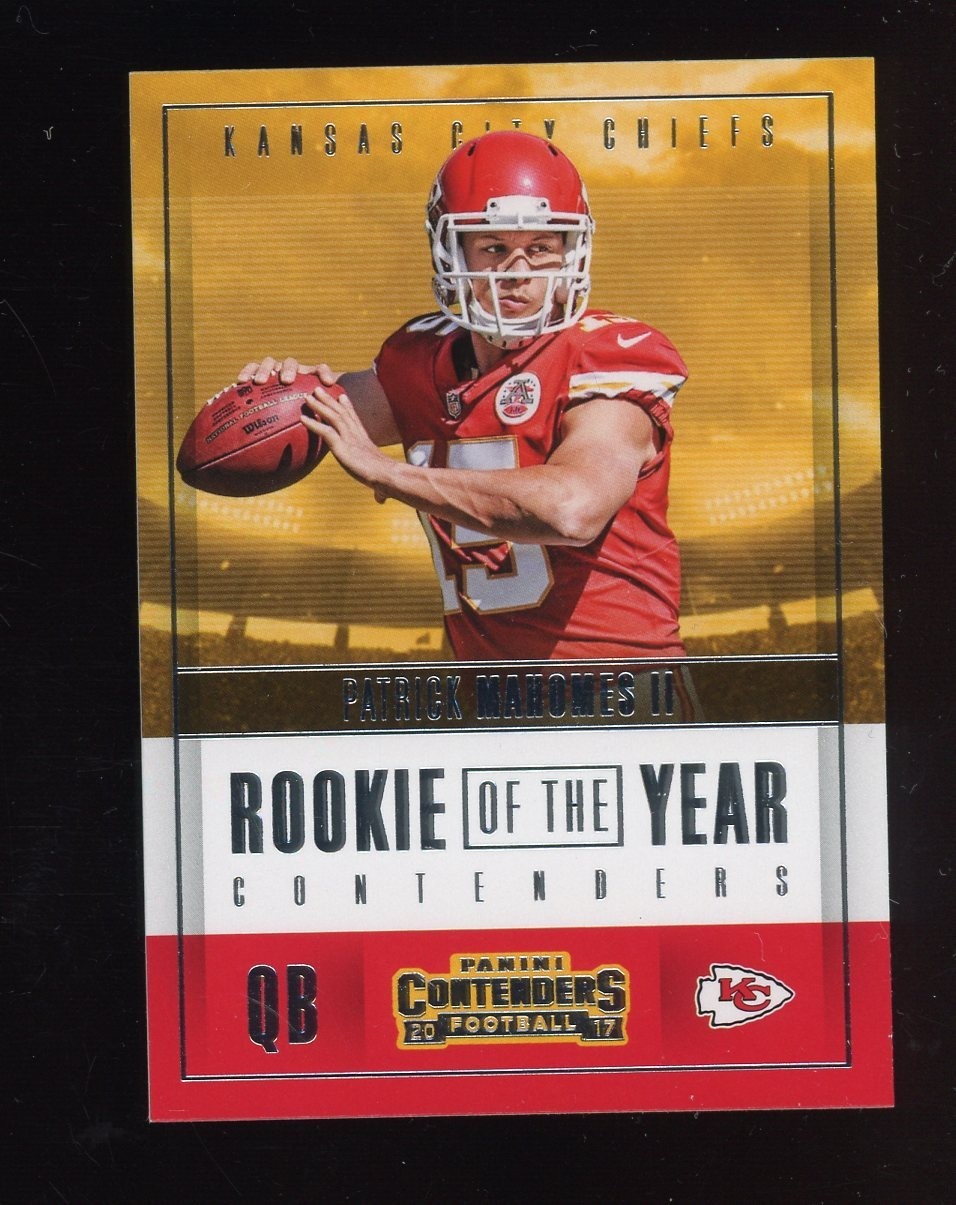 Patrick Mahomes Panini Contenders Rookie of the Year Contenders #RY3 Base