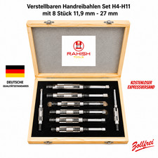 Neu Verstellbaren Handreibahlen  Set H4-H11 mit 8  11,9 mm - 27mm  Zollfrei DE