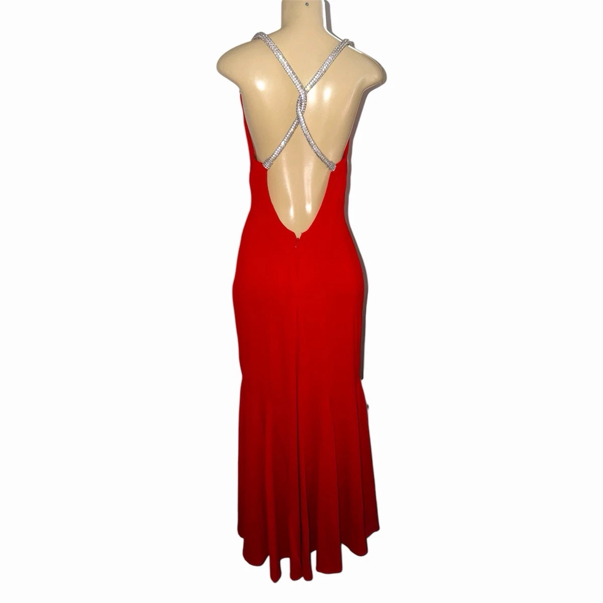 open lace back dress A Line Hot Pink Barbie Style Short Homecoming Dress with Beading, Red / 8 main image 0