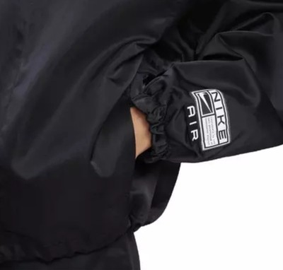 Nike Air oversized woven bomber jacket in black size M | eBay