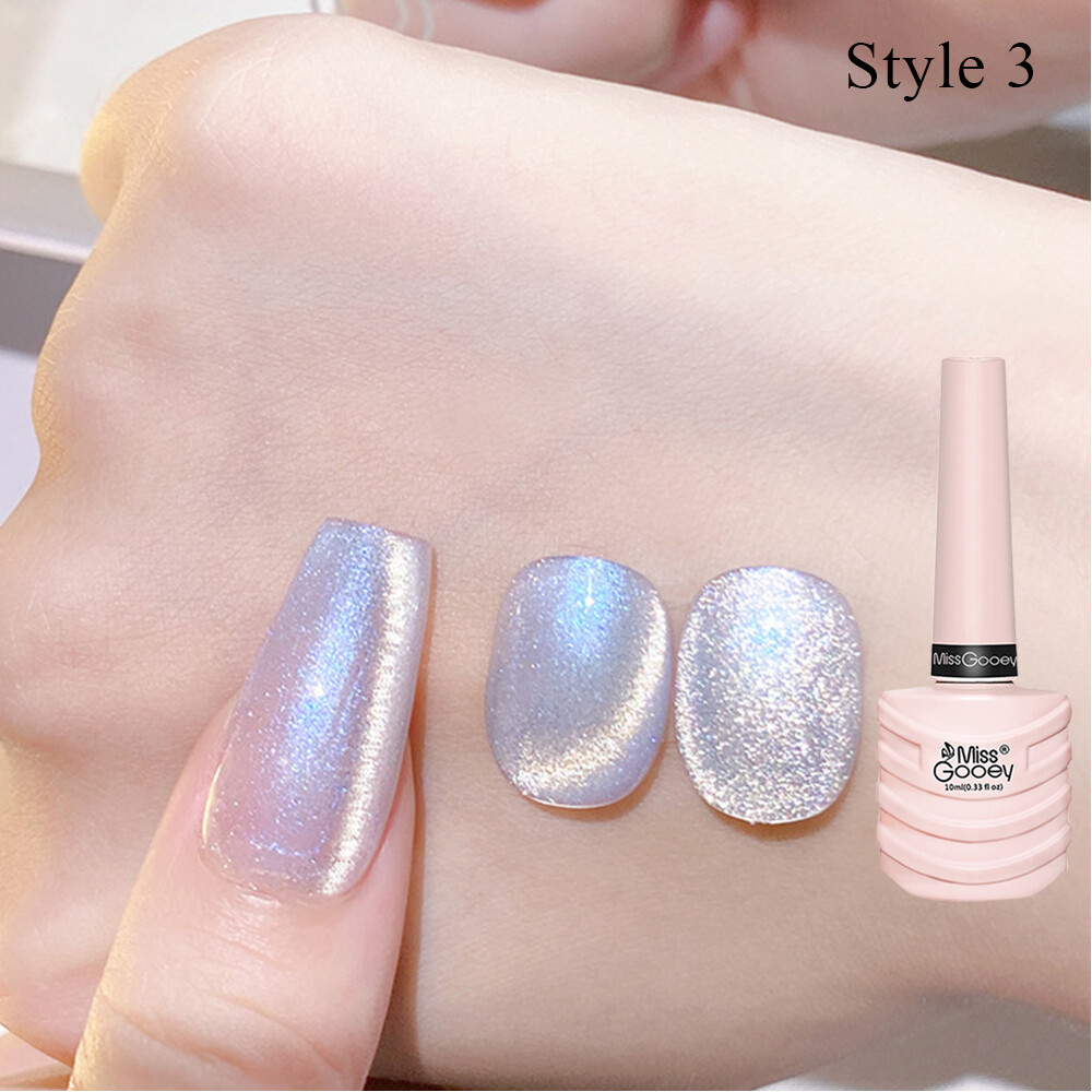 Gel Polish Aurora Crystal Cat Eye Gel Mermaid Nail Polish UV