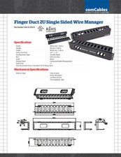 Finger Duct 2U Single Sided Wire Manager