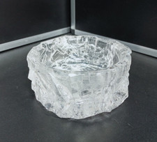 DAUM FRANCE Cristal - Cristaux de glace - Cendrier vide poche bijoux