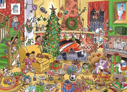 Rompecabezas Cobble Hill; Atrapando a Santa; serie Doodle Town; 350 piezas - Imagen 2 de 2