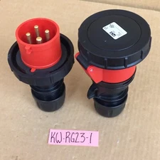 MALE AND FEMALE SET -  PCE Pin and Sleeve Plug Set 3p4w TYPE 22492 and 02492 NOS