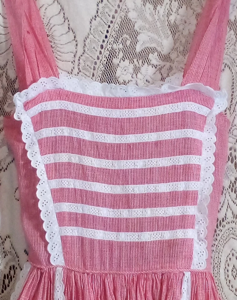 Винтажный 50-х изящный девочек полный круг юбка имбирь галстук через плечо EyeleSun платье 8-10T - Изображение 3 из 4