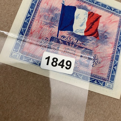 WW2 Banconota Francese 2 Franchi 1944 (Valuta Occupazione Alleata) Francia Banconota Seconda Guerra Mondiale - Foto 4 di 4