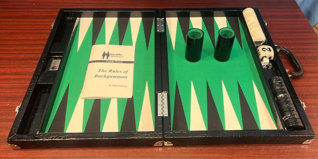 Crazy Games Backgammon Set Classic Small Leather