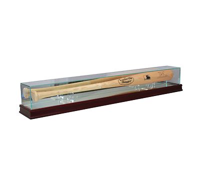 New  Glass Baseball Bat Display Case Cherry Sport Molding UV FREE SHIPPING