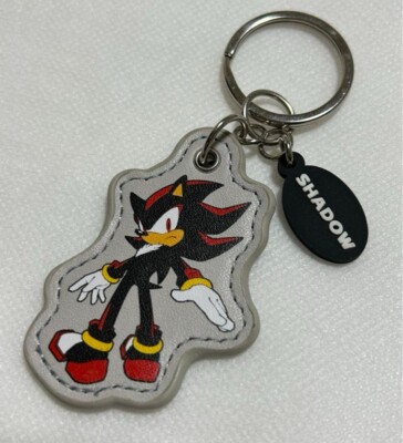 Rare Sonic the Hedgehog Leather Key Chain Shadow Strap Black SEGA