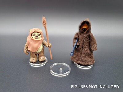 Star Wars Vintage KLEINE KLARE Figur Display Ständer 1'' Base Disc Kenner Palitoy