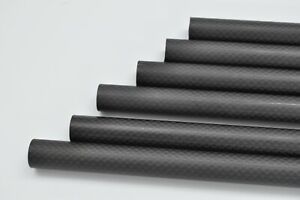 SHINA 3K Roll Wrapped 27mm Carbon Fiber Tube 25mm x 27mm x 500mm Matt for RC Quad 
