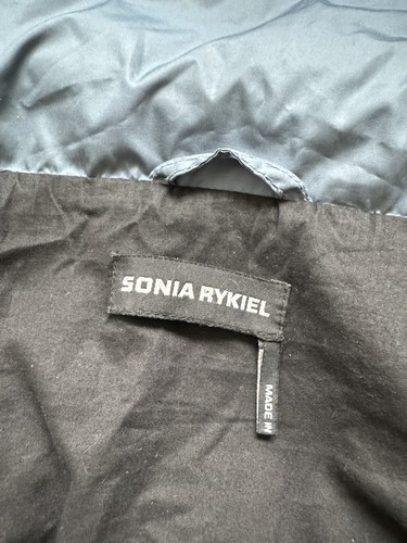 Superb Sonia Rykiel Women jacket, Blue and Black Light Showerproof Coat, Size M - Picture 16 of 20