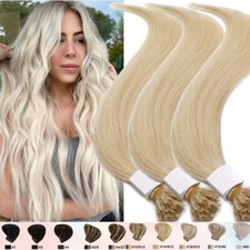 AAAA Keratin Pre Bonded Nail U Tip Human Hair Extensions 100S 100g//Blonde USps