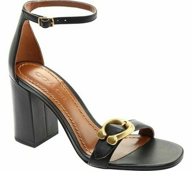 coach maya sandal black