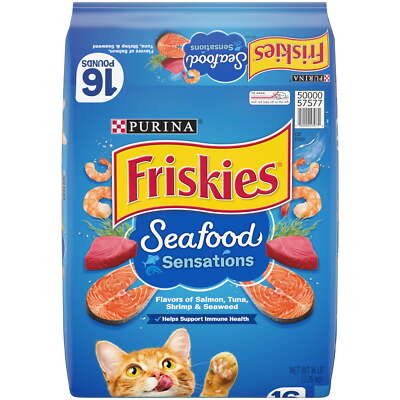  Indoor Dry Cat Food, Salmon,Tuna, & Shrimp, 16 lb Bag