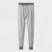 Goodfellow  Co Men's Slim Fit Thermal Underwear Pants - Gray Large