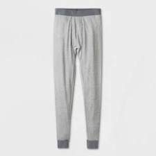 Goodfellow & Co Men's Slim Fit Thermal Underwear Pants - Gray Large
