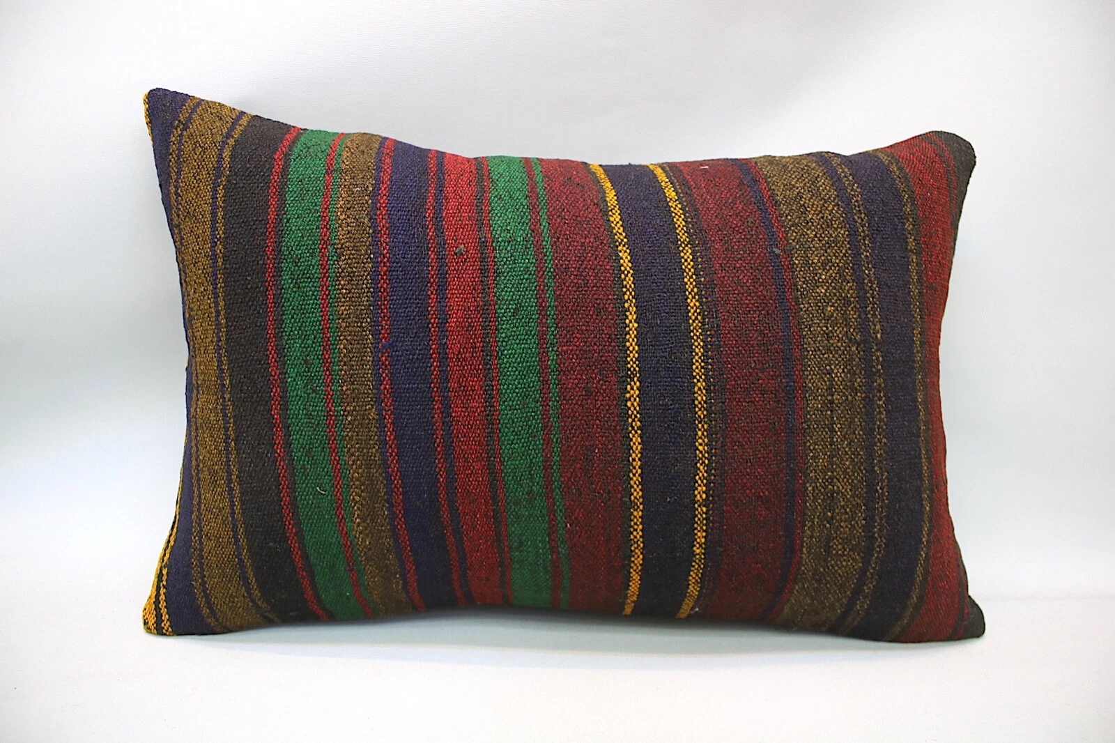 Kilim Sofa Pillow, 16x24 inc, Decorative Throw Pillow, Handmade Vintage Pillow