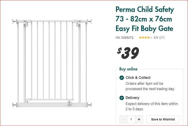 perma easy fit baby gate