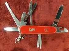 🔪🔪 Vintage Victorinox Square Philips Fisherman Swiss Army knife red
