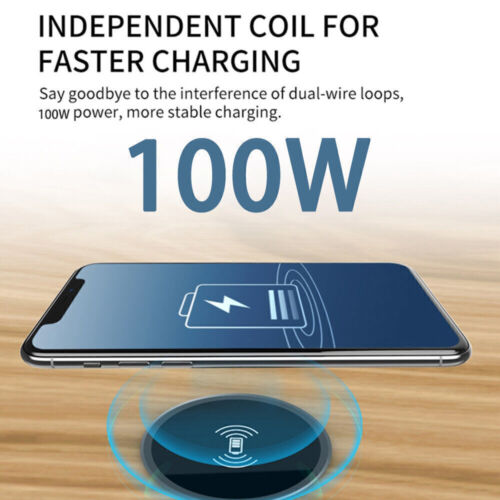 NEU 100W Fast Wireless Charger Desktop Embedded Charging Base for iPhone Samsung - Bild 8 von 11