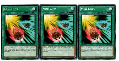 mini yugioh cards Speed Duel GX: Midterm Paradox Yu-Gi-Oh! Box and ready Yugioh- 3X Mini-Guts - Common