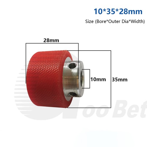 Knurled Polyurethane Roller Drive Wheel Pulley with Step PU Coated Aluminum Core - Picture 13 of 30