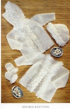 BABY knitting pattern  girls loopy jacket cardigan  , hat  6m / 2 yr dk