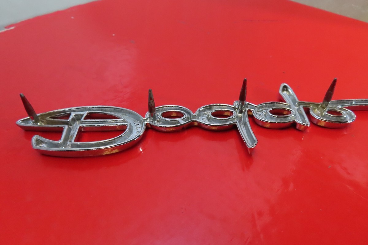 NOS OEM Mopar 1965 Dodge Dart hood script nameplate badge emblem