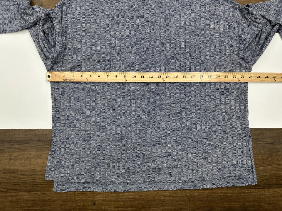 Suéter Umgee USA Mujer L Gris Manga Larga Ondulado Tejido Cruzado Foto 3 de 4