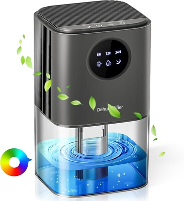 Dehumidifier for Bedroom, 58oz Small Dehumidifier for Home Bathroom,(500 Sq.Ft)